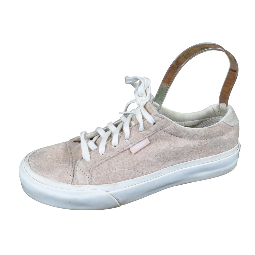 Vans Court DX Women Sneaker Size 7 Skateboarding Tan Pink Suede Low Top Shoe